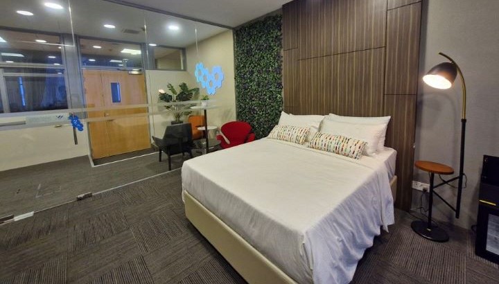 Hospitality Suite: mock hotel room